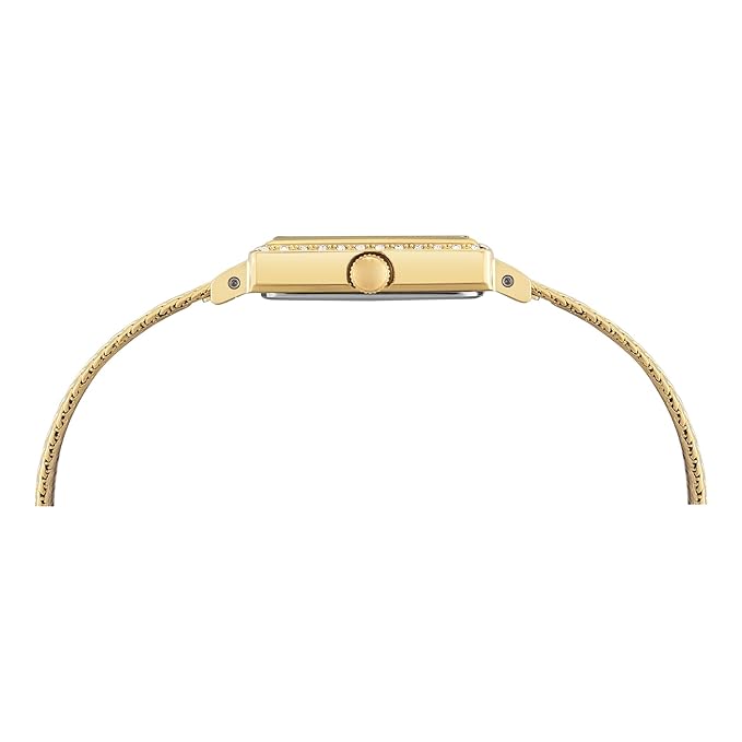 Guess Square 28mm Champagne Dial Analog Women Watch - U1388L2M - Image 5